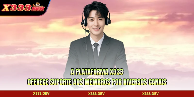 A plataforma X333 oferece suporte aos membros por diversos canais